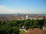 Brescia city skyline from the city castle